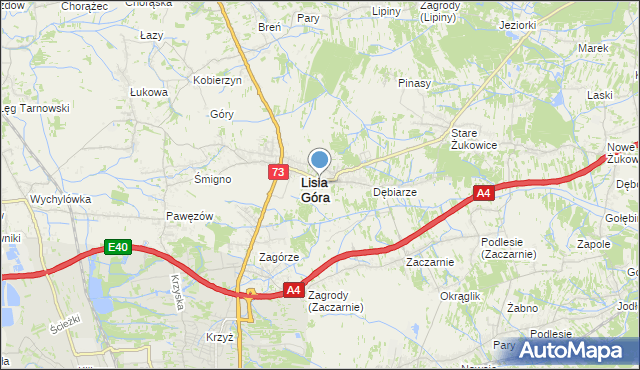 mapa Piaskowa Góra, Piaskowa Góra na mapie Targeo